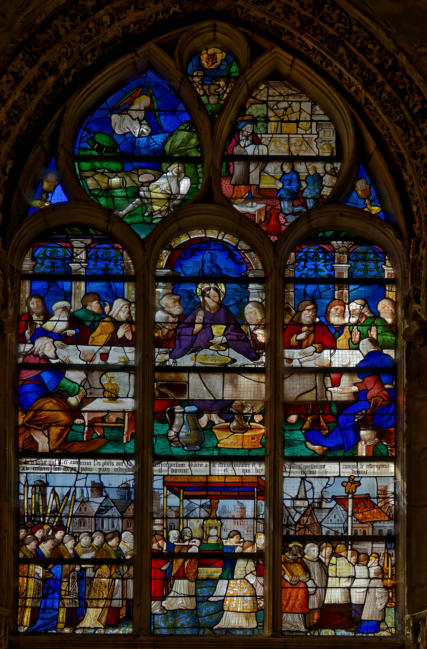 Baie 28: Verrière de l'Eucharistie