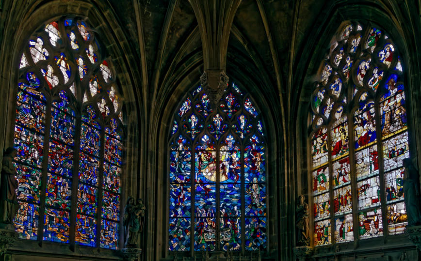 Les baies basses du choeur: 1, 0 et 2