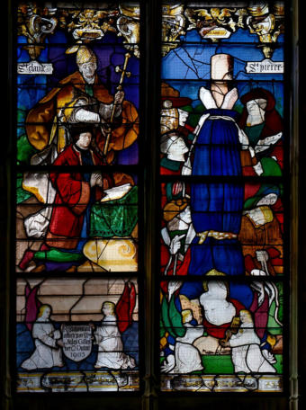 Saint Claude présentant Claude 1er le Roux - Crucifiement de saint Pierre