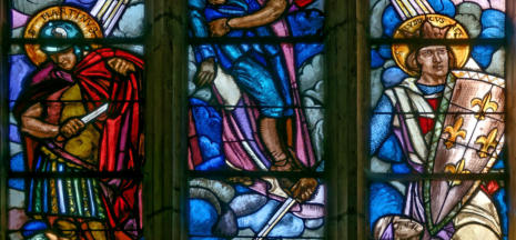 Saint Martin à gauche et saint Louis à droite