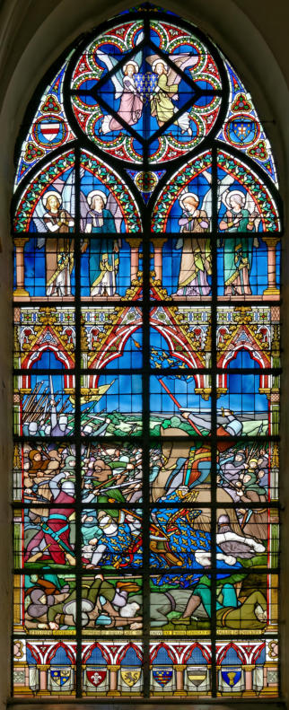 Philippe-Auguste est sauvé par Pierre Tristan et Gallon de Montigny tandis que Guillaume des Barres repousse l'ennemi