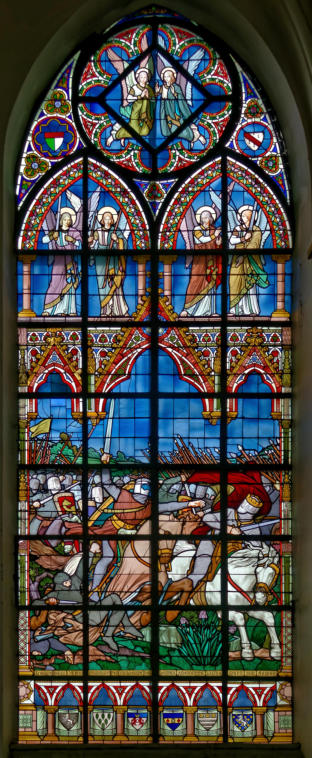 L'empereur Otton s'enfuit, poursuivi par Guillaume des Barres.