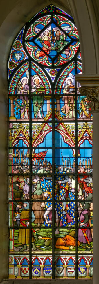 Philippe-Auguste félicite ses combattants après la victoire