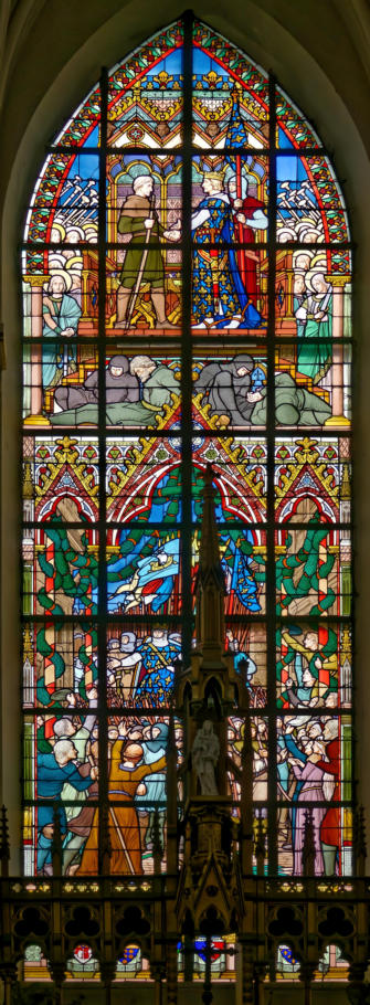 Entrée de l'armée victorieuse dans Paris où elle est acclamée par la population