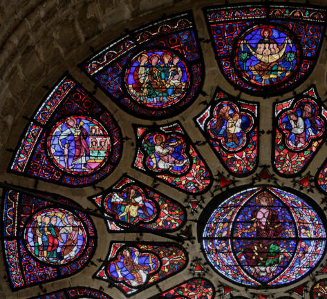 Le Christ du Jugement avec le pèsement des âmes, des bienheureux et des moins heureux