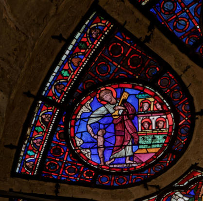 Saint Pierre accueille l'âme d'un élu dans la Jérusalem céleste ('"alvéolaire")