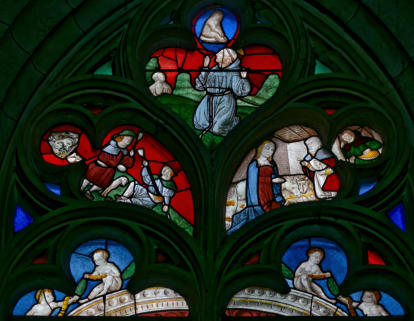 Adoration des bergers et saint François priant