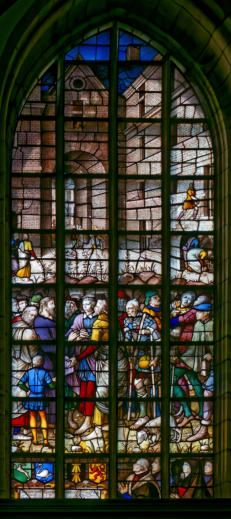 Baie 18: Les Disciples de Jean interrogent Jésus (1556 Dirck Crabeth)