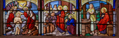 Le Baptême du Christ - Les Noces de Cana - Le Christ et la Samaritaine