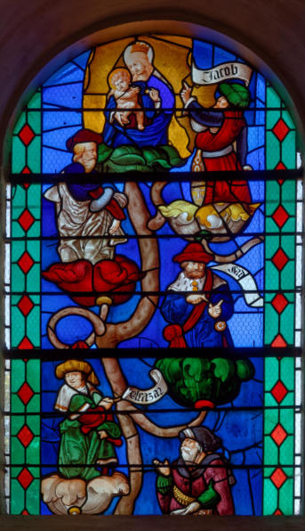 Baie 7: Arbre de Jessé et Vierge à l'Enfant