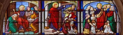 Le repas chez Simon - Le Christ chasse les marchands du temple - "Laissez venir à moi les petits enfants"