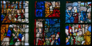 Baie 20: Saint évêque procédant à une ordination - Prédication - Lapidation de saint Étienne