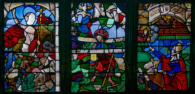 Baie 24: Résurrection du Christ - Un saint - La sibylle tiburtine et l'empereur Auguste