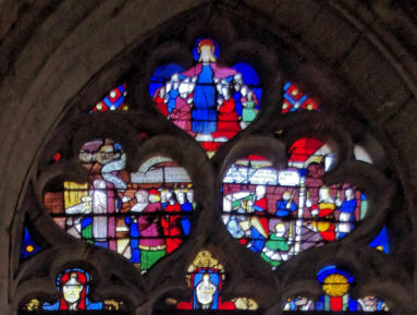 Accueil des pèlerins à la fête de sainte Syre - miracles posthume - Sainte Syre protégeant sa confrérie