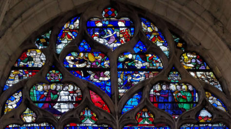 Membres d'une confrérie - Vierge de pitié - Des anges accompagnent l'ame de la Vierge